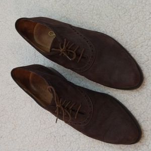 Fratelli Rossetti Brown Suede Oxford Shoes (Made in Italy) EU 44 = US 10